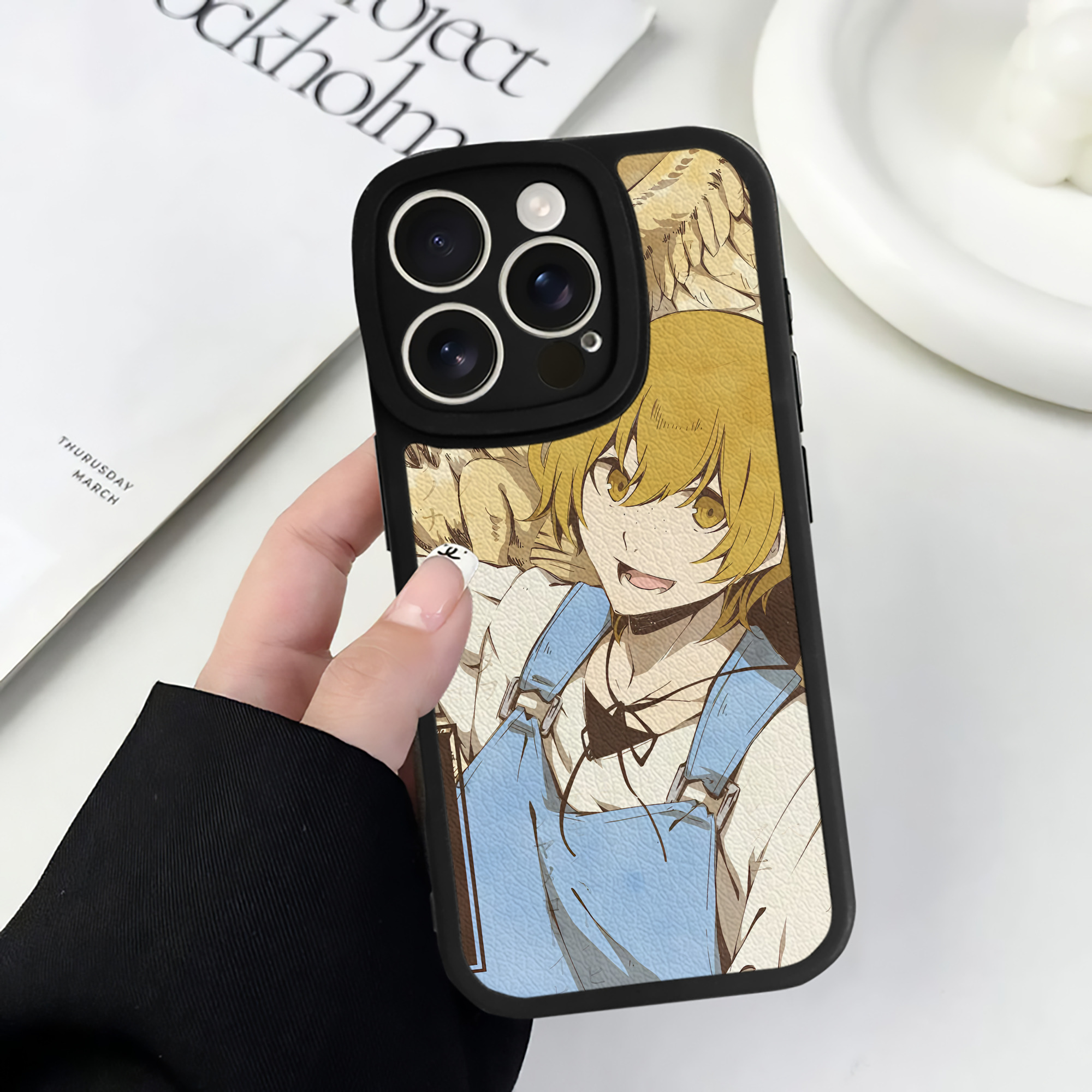（画像用） 文豪ストレイドッグス Bungo Stray Dogs 【iPhone 16シリーズ対応】シリコンスマホケース（レザー調） 材質：シリコン